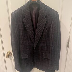 Austin Reed 40L Gray/Black Check Tweed Wool Sport Coat